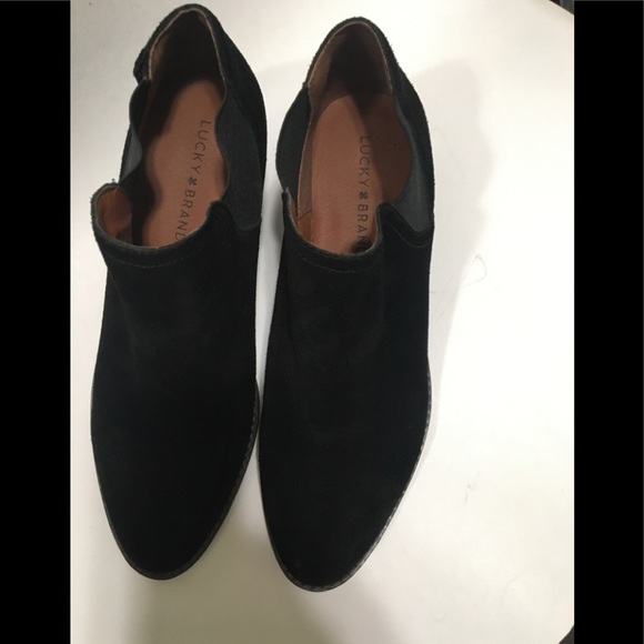 Lucky Brand FRONA CHELSEA Suede Black Ankle Boot - Picture 3 of 13